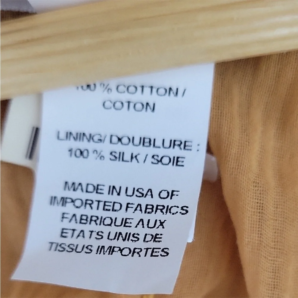 MARC JACOBS Women’s Yellow Ruffled Silk Blouse Size 4 - Picture 7 of 8